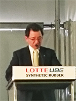 Michio Takeshita made a speech